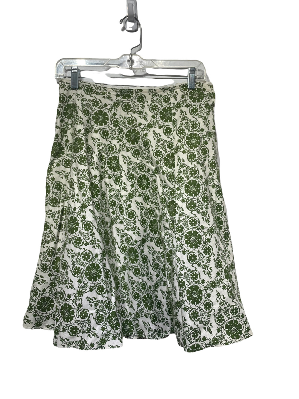 ricochet by jill pillot a-line green mosaic print skirt